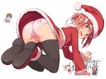  ass black_legwear blush chibi christmas downscaled from_behind hat jpeg_artifacts kindergarten_uniform looking_at_viewer looking_back md5_mismatch michairu miyoshi_karin multiple_girls o_o panties pink_panties red_eyes red_hair resized santa_costume santa_hat short_hair simple_background thighhighs tougou_mimori underwear wheelchair white_background yuuki_yuuna yuuki_yuuna_wa_yuusha_de_aru yuusha_de_aru 