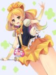  asa_no_ha blonde_hair cure_honey happinesscharge_precure! legs_together long_hair magical_girl oomori_yuuko ponytail precure solo wrist_cuffs yellow_eyes 