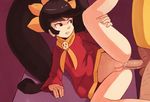  1boy 1girl age_difference anal ashley_(warioware) black_hair bottomless clothed_sex fridge_(artist) leg_grab long_hair no_panties penis pussy sex spooning spread_legs twintails uncensored warioware 