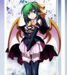  :| alternate_costume alternate_hair_length alternate_hairstyle alternate_wings bad_id bad_pixiv_id bare_shoulders bow breasts center_opening cleavage closed_mouth cowboy_shot daiyousei dark_persona detached_sleeves fairy_wings green_eyes green_hair highres long_hair looking_at_viewer medium_breasts pointy_ears s-syogo skirt solo thighhighs touhou wings zettai_ryouiki 
