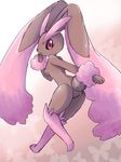  1girl alternate_color ass black_sclera breasts butterfly female from_behind furry looking_back lopunny nintendo no_humans open_mouth pokemon pokemon_(game) pokemon_dppt red_eyes shiny_pokemon solo 