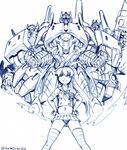  &gt;:) 3boys anchor anchor_hair_ornament autobot black_panties character_request crop_top crossover decepticon elbow_gloves gloves gun gunbuster_pose hair_ornament hairband hands_on_hips highleg highleg_panties kamizono_(spookyhouse) kantai_collection long_hair looking_at_viewer machinery mecha microskirt miniskirt monochrome multiple_boys navel open_mouth optimus_prime panties personification pleated_skirt rensouhou-chan sailor_collar school_uniform scorponok serafuku shimakaze_(kantai_collection) skirt smile striped striped_legwear thighhighs thong transformers twitter_username ultra_magnus underwear uniform v-shaped_eyebrows weapon white_gloves 