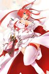  bad_id bad_pixiv_id blue_eyes bouquet breasts cleavage dress elphelt_valentine flower gloves guilty_gear guilty_gear_xrd gun highres large_breasts pink_hair shama short_hair solo veil weapon 