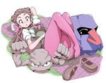  :o ^_^ blanket blush breasts brown_hair closed_eyes creature crossed_legs dress forehead gen_1_pokemon gen_3_pokemon geodude grass hair_pulled_back long_hair looking_at_viewer lying mary_janes medium_breasts nisego nosepass on_back pantyhose pink_eyes pink_legwear pokemon pokemon_(creature) pokemon_(game) pokemon_oras puffy_sleeves raised_eyebrows shiny shiny_clothes shiny_hair shiny_skin shoes shoes_removed tsutsuji_(pokemon) twintails 