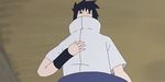  1boy animated animated_gif black_hair naruto rubbing_nipples uchiha_sasuke 