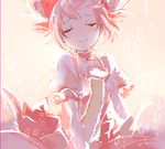  bad_id bad_twitter_id bloom bubble_skirt choker closed_eyes gloves hand_on_own_chest kaname_madoka lowres magical_girl mahou_shoujo_madoka_magica mery_(apfl0515) pink_hair puffy_short_sleeves puffy_sleeves short_hair short_sleeves short_twintails skirt solo tears twintails white_gloves 