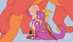  cum dirtyturquoise_(artist) dragon feral licking oral penis penis_lick sex size_difference spyro spyro_the_dragon tongue tongue_out video_games wings 