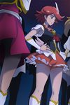  armpits bare_legs blue_eyes boots breasts brooch brown_hair cure_gonna cure_southern_cross detached_sleeves earrings flipped_hair frilled_skirt frills from_below hair_ornament hand_on_hip happinesscharge_precure! haruyama_kazunori heart jewelry knee_boots large_breasts light_smile lineup long_hair looking_to_the_side low_wings magical_girl mini_wings miniskirt multiple_girls night night_sky orange_skirt outdoors pink_skirt precure red_hair sash short_hair short_shorts shorts shorts_under_skirt side_ponytail silhouette skirt sky smile solo_focus standing star_(sky) starry_sky unknown_brown-haired_cure_(happinesscharge_precure!) vest wings 