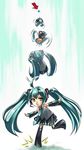  ahoge aqua_hair chibi directional_arrow hatsune_miku landing long_hair maruyama twintails very_long_hair vocaloid 