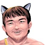  animal_ears animated animated_gif avatar_icon brown_hair cat_ears lowres male_focus masao original solo 