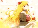  beatrice blonde_hair flower hair_ornament kl long_hair rose solo umineko_no_naku_koro_ni 