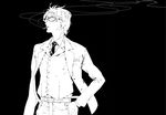  bad_id bad_pixiv_id cigarette darker_than_black formal greyscale male_focus monochrome november_11 pochomukin solo suit sunglasses vest waistcoat 