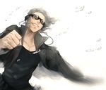  ash_(artist) goggles grey_hair grin jacket male_focus marvel peter_maximoff quicksilver silver_hair smile solo water_drop x-men x-men:_days_of_future_past 