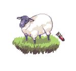  animal animated animated_gif blush happy_new_year horns lowres new_year no_humans oo_gata_ken pixel_art shaver shaving sheep sprite wool 
