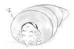 character_request closed_eyes greyscale inazuma_eleven_(series) male_focus monochrome open_mouth petagon sketch sleeping solo white_background zzz 