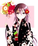  black_eyes black_hair crossdressing japanese_clothes kimono kirito kirito_(sao-ggo) long_hair otoko_no_ko sword_art_online tsukimori_usako 