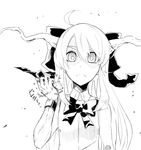 bow cellphone crushing frown greyscale hair_bow highres horns ibuki_suika long_hair monochrome ohtanian phone ribbon shaded_face solo touhou veins 