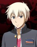  adricarra bangs blazer buttons corpse_party grey_eyes jacket kishinuma_yoshiki looking_at_viewer male_focus solo white_hair 