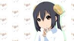  black_hair brown_eyes highres horns k-on! long_hair nakano_azusa oku_no_shi solo twintails 