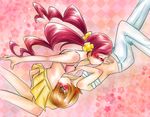  2girls 69 artist_request blush hanasaki_tsubomi heartcatch_precure! highres multiple_girls myoudouin_itsuki navel_licking precure yuri 