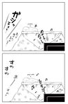  highres k-on! kotatsu monochrome no_humans official_style ragho_no_erika table television towel translated 