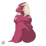  2018 amoistdigestive anthro anthrofied areola avian bedroom_eyes big_breasts big_butt bird blaziken breasts butt dune_(amoistdigestive) feathers female fur green_eyes hair half-closed_eyes long_hair nintendo nipples non-mammal_breasts nude pok&eacute;mon pok&eacute;mon_(species) pok&eacute;morph pregnant seductive simple_background sitting solo thick_thighs video_games wide_hips 
