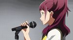 1girl animated animated_gif atlus bikini kujikawa_rise microphone persona persona_4 persona_4_the_golden red_hair shin_megami_tensei singing 