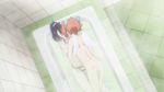  animated animated_gif ass ass_grab bathroom bathtub black_hair chastity_belt ghost kanzaki_mitsuki kotobuki_hiyori multiple_girls red_hair saikin_imouto_no_yousuga_chotto_okashiindaga thong twintails wings yuri 