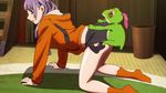  1girl all_fours animated animated_gif frog lowres purple_hair screencap sudou_cecil wizard_barristers:_benmashi_cecil 