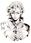  earrings jewelry jojo_no_kimyou_na_bouken male_focus necktie pannacotta_fugo partially_colored qiangzi solo 