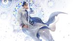  blue_hair hat ishiima_shiro jojo_no_kimyou_na_bouken kuujou_joutarou long_coat male_focus md5_mismatch older petals solo stained_glass white 