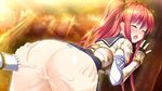  1girl absurdres armor ass ass_grab bent_over blush censored eyes_closed forest from_behind game_cg kimishima_ao legs long_hair mitsu_king mosaic_censoring nature no_panties open_mouth otome_ga_kanaderu_koi_no_aria penis pussy pussy_juice red_hair saijou_ayaka sex shoulder_pads skirt skirt_lift solo sunlight thighs tree trees twintails vaginal wet zinno 