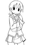  1girl aioi_yuuko monochrome nichijou zubatto 