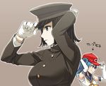  akitsu_maru_(kantai_collection) bare_shoulders baseball_cap black_eyes black_hair blue_eyes blue_hair elbow_gloves gloves hair_bun hat hat_tip itou_(onsoku_tassha) jpeg_artifacts kantai_collection long_hair military military_hat military_uniform multiple_girls neckerchief peaked_cap profile sailor_collar school_uniform serafuku short_hair simple_background sleeves_rolled_up smile translated uniform urakaze_(kantai_collection) white_gloves 