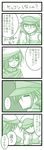  4koma comic female_admiral_(kantai_collection) kainazuki kantai_collection kiso_(kantai_collection) monochrome multiple_girls translation_request 