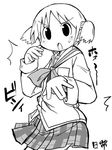  1girl monochrome naganohara_mio nichijou pose zubatto 