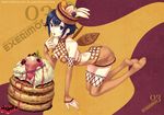  blueberry cookie detached_sleeves food food_as_clothes food_themed_clothes food_themed_hair_ornament fruit hair_ornament hat nishimura_eri original pancake solo strawberry thighhighs 