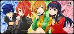  amagi_yukiko az0212 bad_id bad_pixiv_id cabbie_hat hairband hat kujikawa_rise multiple_girls persona persona_4 satonaka_chie school_uniform serafuku shirogane_naoto 