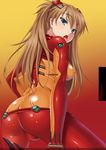  ass bad_id bad_pixiv_id blue_eyes bodysuit breasts brown_hair kure_masahiro long_hair medium_breasts multicolored multicolored_bodysuit multicolored_clothes neon_genesis_evangelion orange_bodysuit plugsuit rebuild_of_evangelion red_bodysuit see-through shikinami_asuka_langley solo souryuu_asuka_langley test_plugsuit watermark 