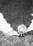  :x chibi flower greyscale lily_of_the_valley medicine_melancholy monochrome nameless_hill nib_pen_(medium) o_o scenery solo soyanrai touhou traditional_media 