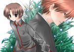  bad_id bad_pixiv_id brown_eyes brown_hair chain kamiya_chiaki little_busters! male_focus multiple_boys naoe_riki natsume_kyousuke orange_hair red_eyes school_uniform short_hair 