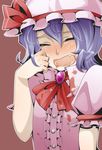  bad_id bad_pixiv_id blood blush closed_eyes crying fang hat purple_hair remilia_scarlet rui_(t_kimi) short_hair solo tears touhou 