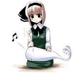  bad_id bad_pixiv_id black_eyes ear_cleaning hitodama konpaku_youmu konpaku_youmu_(ghost) mimikaki musical_note oyaji-sou solo touhou 