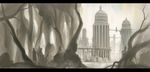  bcd city copyright_request forest landscape letterboxed monochrome nature scenery sepia solo tree 
