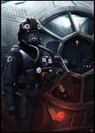  belt cockpit downscaled emblem energy_gun galactic_empire gloves helmet highres holster jamga killmark md5_mismatch pilot_suit pushbutton ray_gun realistic resized science_fiction signature space_craft spacesuit star_wars starfighter tie_fighter tie_pilot vest weapon window 