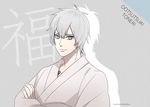  ahri_(will) blue_eyes character_name japanese_clothes kimono male_focus naruto:_the_last naruto_(series) ootsutsuki_toneri silver_hair solo yukata 