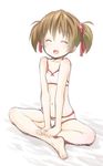  :d ^_^ bad_id bad_twitter_id bare_shoulders barefoot blush bow bow_bra bow_panties bra brown_hair butterfly_sitting closed_eyes hair_ribbon inactive_account indian_style kokekokko_coma long_hair navel open_mouth panties ribbon silica sitting smile solo sword_art_online twintails underwear underwear_only white_bra white_panties 