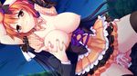  1girl areolae breast_grab breasts censored chuablesoft cum cum_in_pussy game_cg grabbing highres kunai_uri large_breasts long_hair mosaic_censoring noblesse_of_rouge oohinata_toshiya open_mouth orange_eyes orange_hair penis purple_hair sex short_hair smile tani_an vaginal 