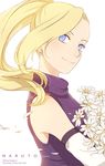  blonde_hair blue_eyes earrings flower jewelry lee1210 long_hair naruto naruto_(series) ponytail solo yamanaka_ino 