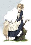  highres horns luna_(reclaimed_land) maid original sheep solo 